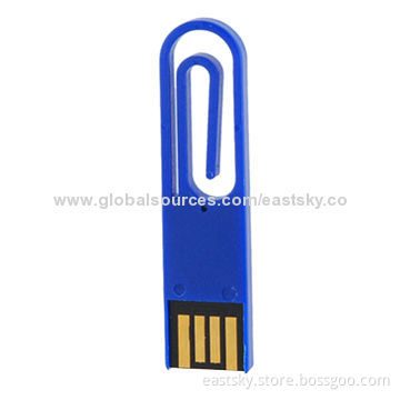 Promotional Paper Clip USB Drive, USB2.0 Interface, OEM Orders are Welcome